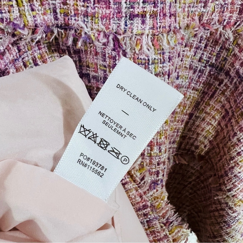 Likely Pink Multi Tweed Mini A Line Dress Size 8 - Picture 11 of 12